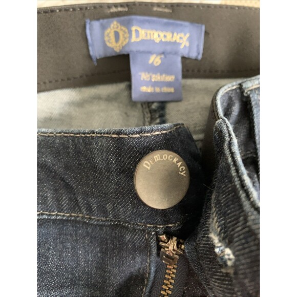 Democracy High Rise Jeans Women’s Size 16 Indigo Blue Skinny Ab Solution Stretch - Picture 5 of 11